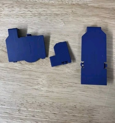 Complete Set of 3 OEM Serial & Hi Speed Port Covers Nintendo GameCube - Indigo
