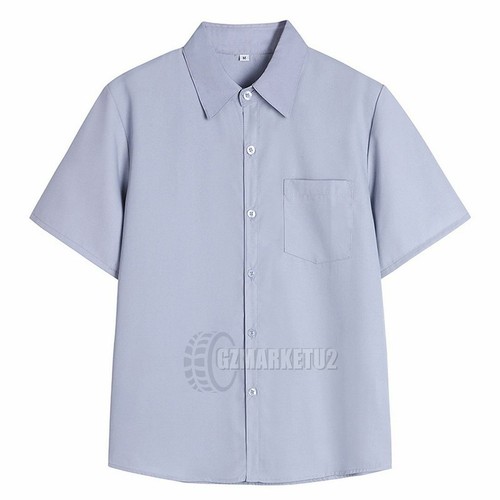 Girls Boys Kids School Uniform Revere Open Collar Short Sleeve Shirt Blouse - Picture 13 of 18
