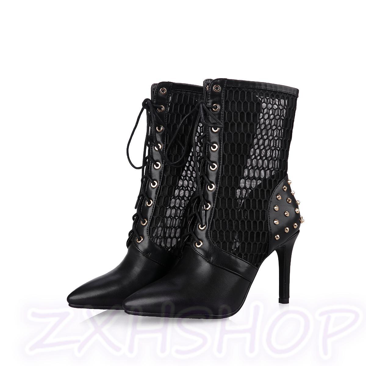 Damen Pumps Spitz Sommer Stiefeletten Loch Atmungsaktiv Nieten Schnürer Pumps Damen Gr.34-39 e941cf Damen Pumps Spitz Sommer Stiefeletten Loch Atmungsaktiv Nieten Schnürer Pumps Damen Gr.34-39 e941cf