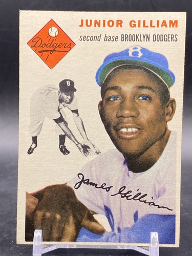 Tarjeta de béisbol 1954 Topps #35 Jim Junior Gilliam Brooklyn Dodgers vintage - Imagen 1 de 2