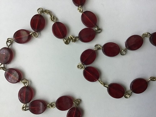 ST THERESA ROSARY IN RED BEADS - Picture 2 of 3