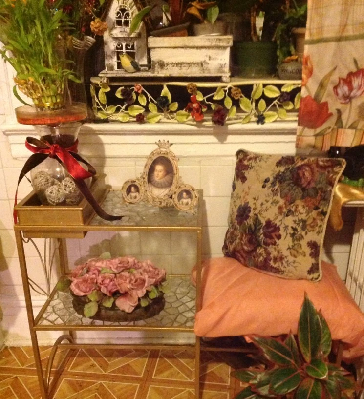 DE COLECCIÓN 2 NIVELES MALLA Y METAL PLANTA/PLANTADORA ESTANTE SOPORTE MEDIADOS DE SIGLO MESA Foto 3 de 4