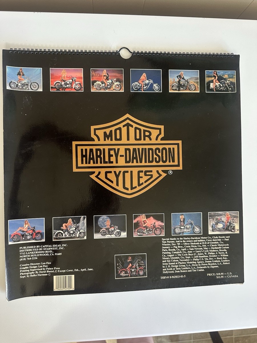 激レア1994 ハーレーダビッドソン　カレンダー Vintage 1990 Harley-Davidson 