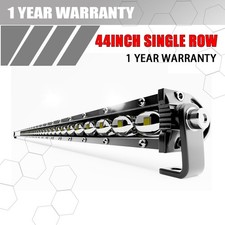 44in 46in 126W Single Row LED Light Bar Ultra-Slim Combo Beam 6D Reflectors