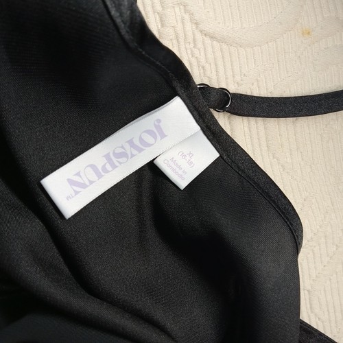 Vintage 90s Y2K Sheer Babydoll Top Womens XL XLarge Black Flowy Coquette Bow - Picture 12 of 14