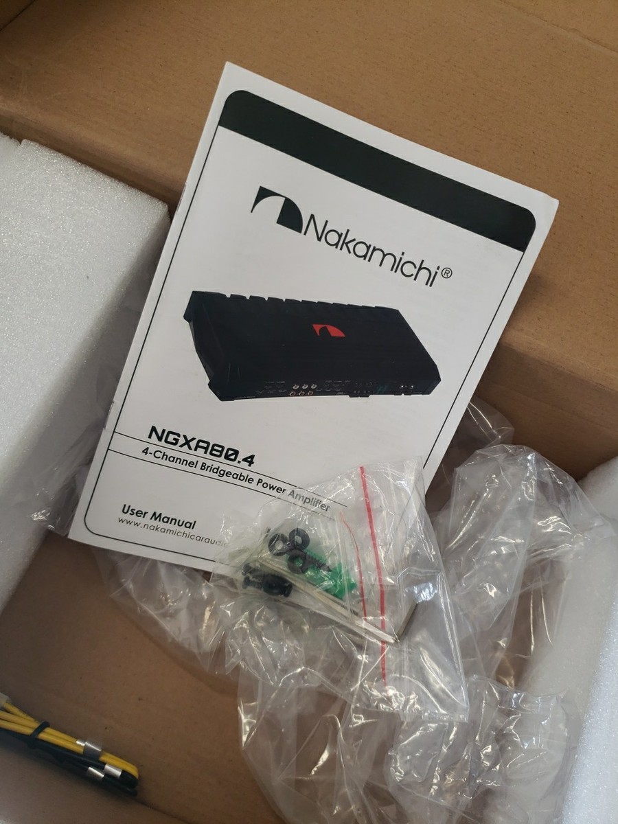 Nakamichi NGX-A80.4 2000W Max 4-Channel Class-A/B Stereo Car Audio