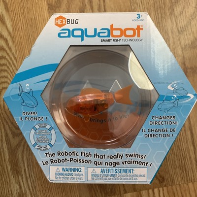 Hexbug Aquabot Smart Fish Robotic Swimming Orange Fish Shark Toy 460-2914 NIB