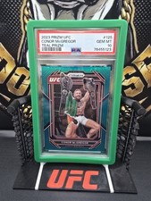 2023 Panini Prizm UFC Conor McGregor Teal /49 Double Champ 🏆 PSA 10