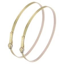 1 Pair Replacement Ankle Strap for Heels Shoe Bands, Bright Gold