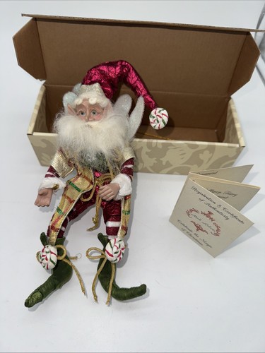 Mark Roberts Lollipop Fairy Ornament Red Peppermint Candy New In Box - Picture 1 of 11