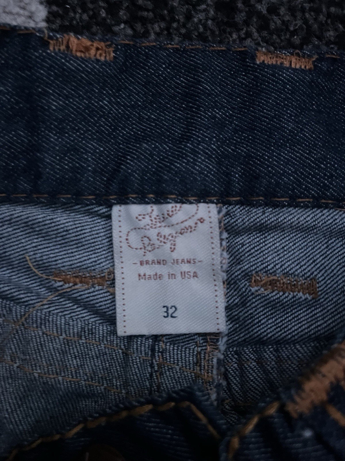 RARE True Religion Bootcut Jeans Blue Dark Wash Embroidered image 4