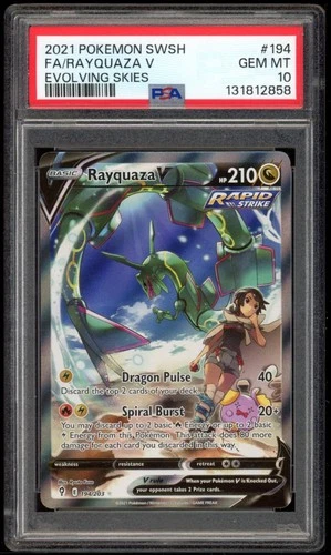 Rayquaza V 194/203 PSA 10 - Evolving Skies - Pokemon Card Game