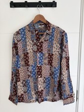 Men?s BODE New York Long Sleeve Patchwork Patterned Shirt - Size S/M