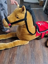 Animal Alley Toys R Us Plush Brown Derby Pony Horse W/ Saddle Jumbo Large XL 55