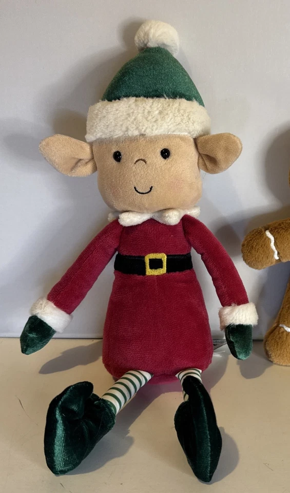 5  Xmas Jellycats: Letter To Santa,Eldo Elf,Gingerbread Fred,Bashful, Snow Globe - Image 3 of 4