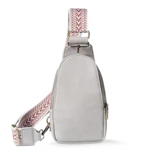 PU Leather Sling Bag Small Crossbody Sling Backpack Multipurpose Chest Bag fo...