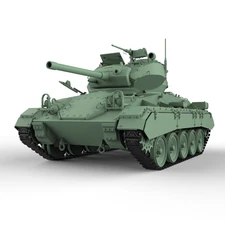 MRY-SFW 1/16 Military Model Kit US M24 Chaffee Light Tank