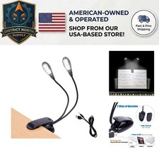 Versatile Clip-On LED Music Stand Light with USB Battery Options, 4 Brightness