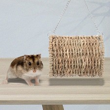 Natural Grass Tunnel Hamster Woven Tube Small Animal Hammock Cage