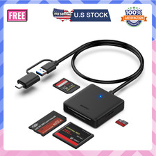 Card Reader 4in1 USB 3.0 and USB-C to SD Micro SD MS CF Card Reader Adapter