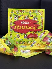 Diddl Halstuch 100% Seide Vintage Format Ca53x53cm Gr&uuml;n Rot Neu Ovp Selten Top