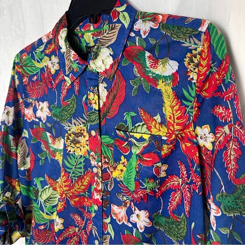 Talbots Colorful Front Button Down Collared Cotton Shirt Roll Tab Sleeve Preppy - Picture 5 of 15