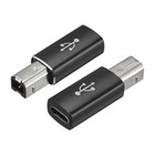 2Stk USB C Buchse zu MIDI-Konverter Adapter Typ-C zu USB B Adapter Drucker