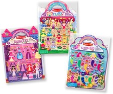 Melissa  Doug Puffy Sticker Activity Books Set of 3   Princess,