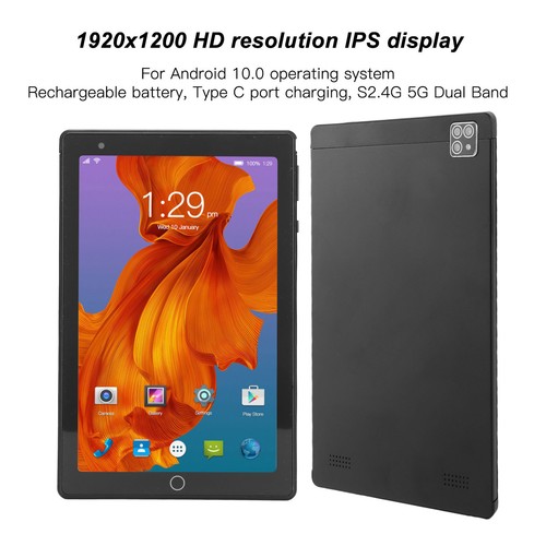 US Plug 8in Tablet 4GB RAM 64GB ROM Expandable Up To 128GB Dual Camera 1920x NEW - Picture 1 of 23