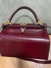 GOLD PFEIL Doctor Shoulder Bag Bordeaux Burgundy from Japan