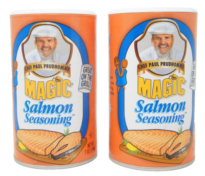 Chef Paul Prudhomme Magic Salmon Seasoning 7 Oz Pack of 2 Cajun Seafood Spice