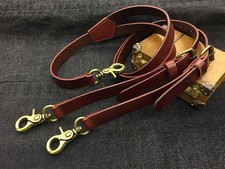 Vintage Leather Adult H Back Suspender For Men Jeans Suit Brass Hook Non Stretch