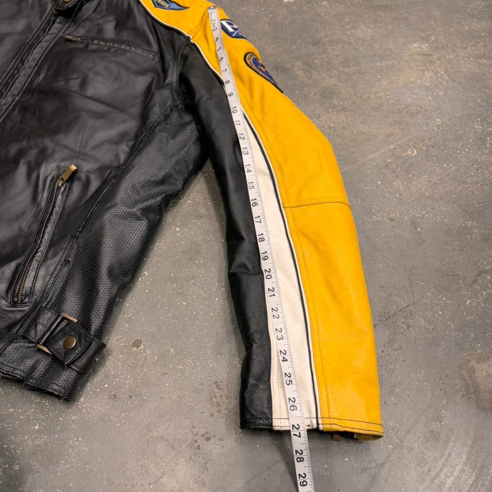 2000’s Wilson Leather Motorcycle Patchwork Riding… - image 8