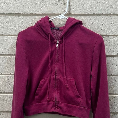 Brandy Melville Cropped Zip Up Hoodie one size - Picture 7 of 8