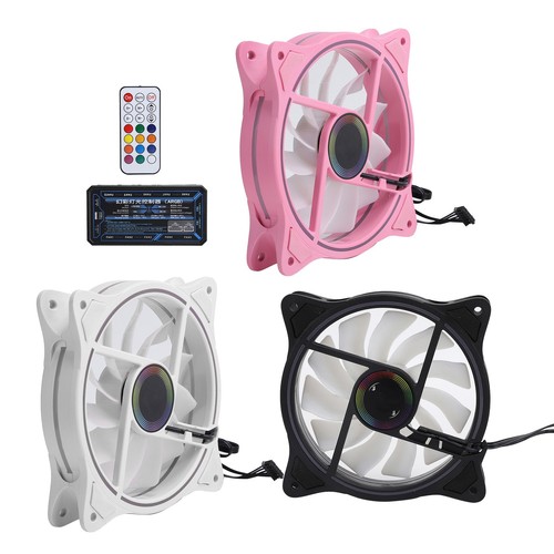 3x Cooling Fans ARGB Controller 11 Fan Blades Silent Computer Air Cooler 1200 FY - Afbeelding 18 van 24