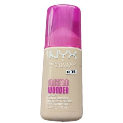 NYX Professional Makeup Make 'Em Wonder Foundation, 24H Soft Matte Aufbaubare Fo