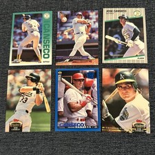 Jose Canseco-Lot-6 MLB CARDS-1992 Topps Stadium Club #370 Members Choice-A’s