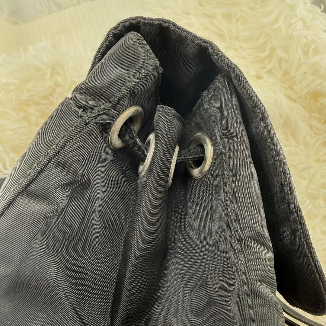 Prada Test Nylon Drawstring Backpack Black Lightw… - image 14