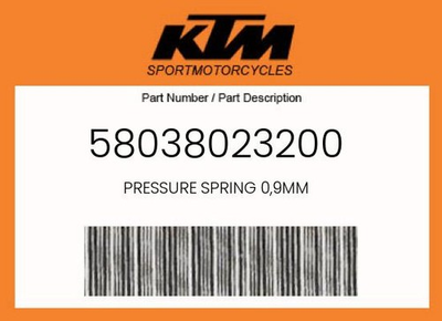 #ad KTM Genuine Pressure Spring 09Mm 58038023200 $4.83