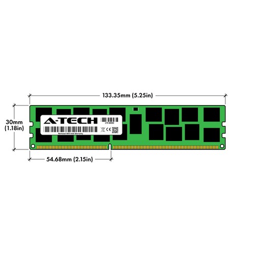 A-Tech 16GB 4x 4GB 4Rx8 PC3-8500R DDR3 1066MHz ECC RDIMM REG Server Memory RAM - Picture 3 of 8