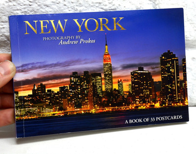 NEW YORK Hochglanz Postkartenbuch, Andrew Prokos, NYC Souvenir Reise Geschenk. 33 Karten