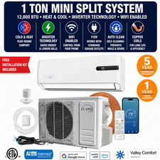 12000 Btu Mini Split Inverter Ac Heat Pump 1 Ton 110v 18 Seer2 R32 Wifi Ductless 12000 Btu Mini Split Inverter Ac Heat Pump 1 Ton 110v 18 Seer2 R32 Wifi Ductless