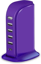 Upoy 6 Port USB Charging Station 1 USB C 5 USB A