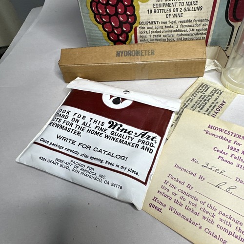Vintage Brother Vintner / Vinheart Home Wine Making Kit (1972) - Completo - Foto 6 di 14
