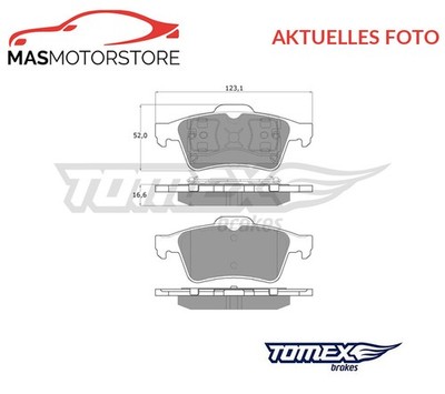 SATZ BREMSBELÄGE BREMSKLÖTZE TOMEX BRAKES TX 12-95 P FÜR RENAULT LAGUNA II
