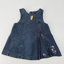 Disney Store Winnie the Pooh Y2K Denim Dress 6  12 Months