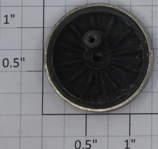 Lionel 1666M-7 Plain Center Wheel with Rim and Spoke