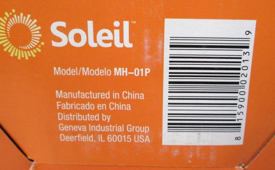 Soleil 个人电陶瓷加热器紫色 250 瓦 MH-01P — 第 3/3 张图片