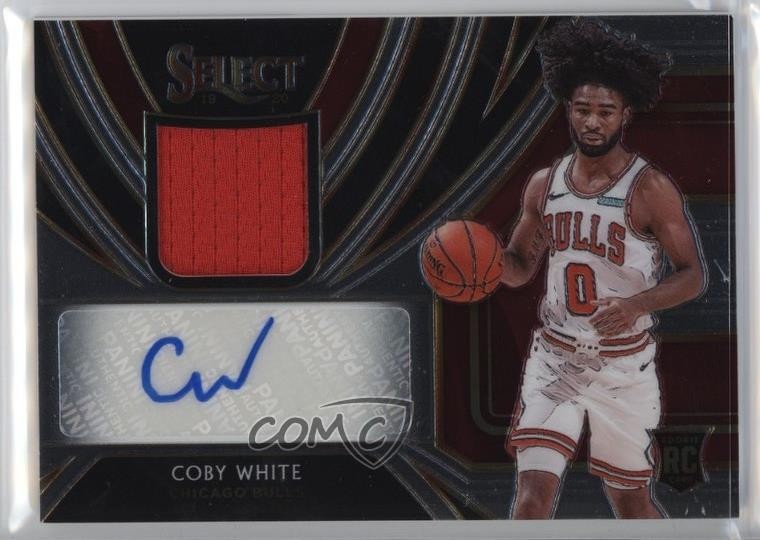 2019-20 Panini Select Rookie Jersey Auto 172/199 Coby White #RJA-CBW Auto 09is