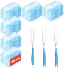 Refills Compatible with Heavy Duty Duster Refill, 3 Handles + 30 Count - 30